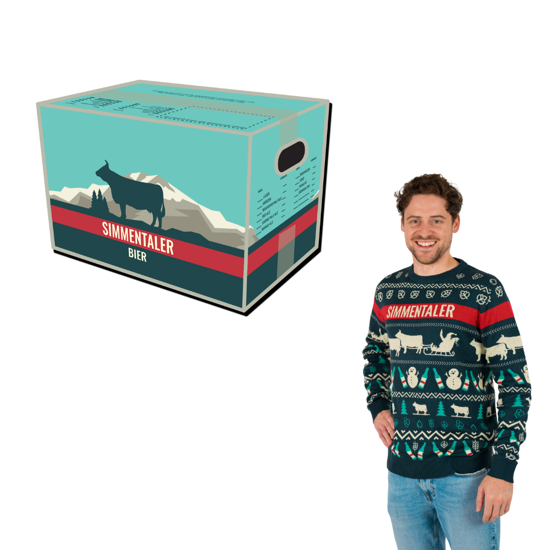 Weihnachtspullover Unisex mit 24er Mischkiste