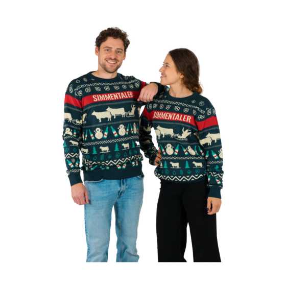 Weihnachtspullover Blau