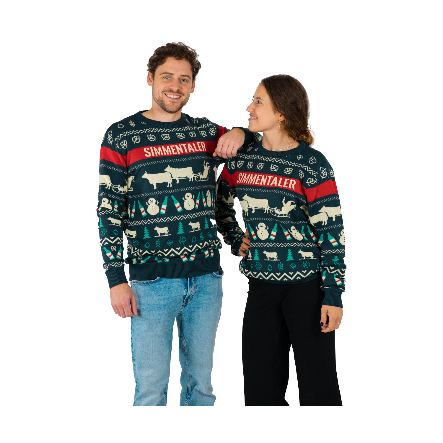 Weihnachtspullover Blau