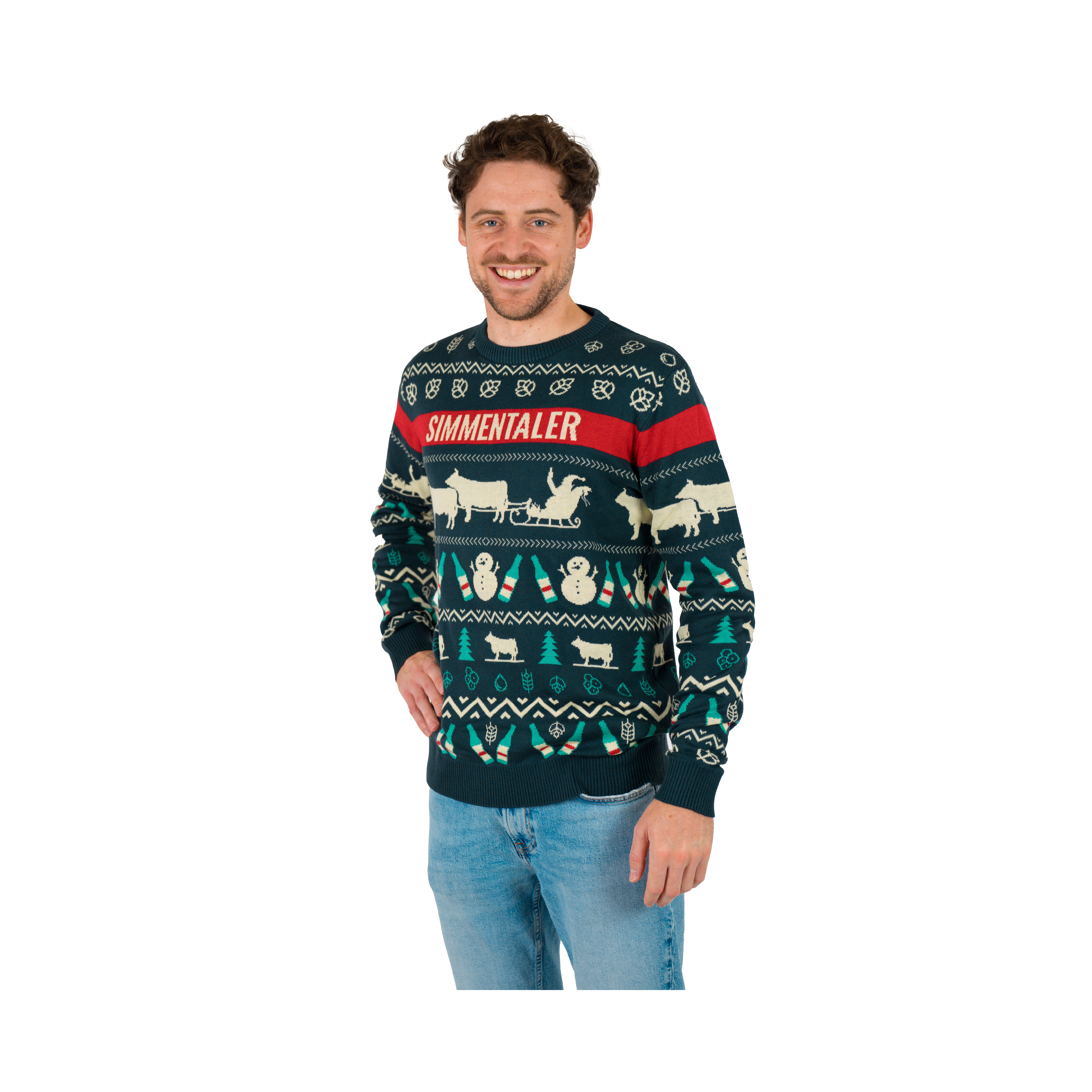 Weihnachtspullover Blau